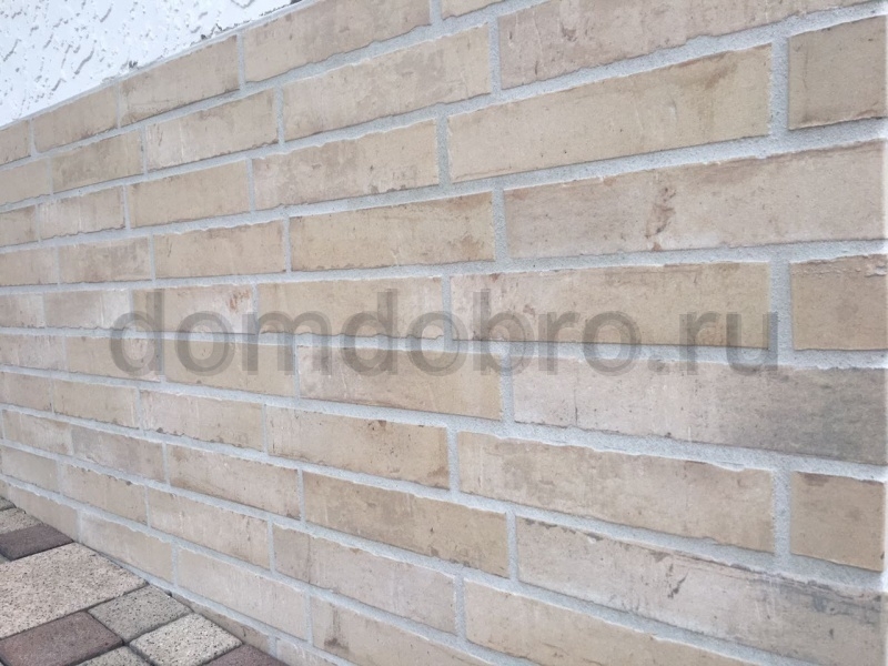 Клинкерная плитка для фасада Stroeher KONTUR EG 470 beige engobiert
